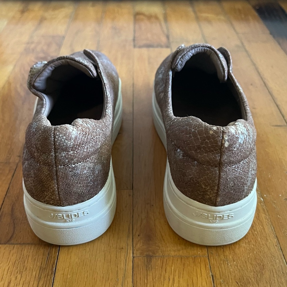 J Slides Slip On Platform Snake Print Embossed Sn… - image 5